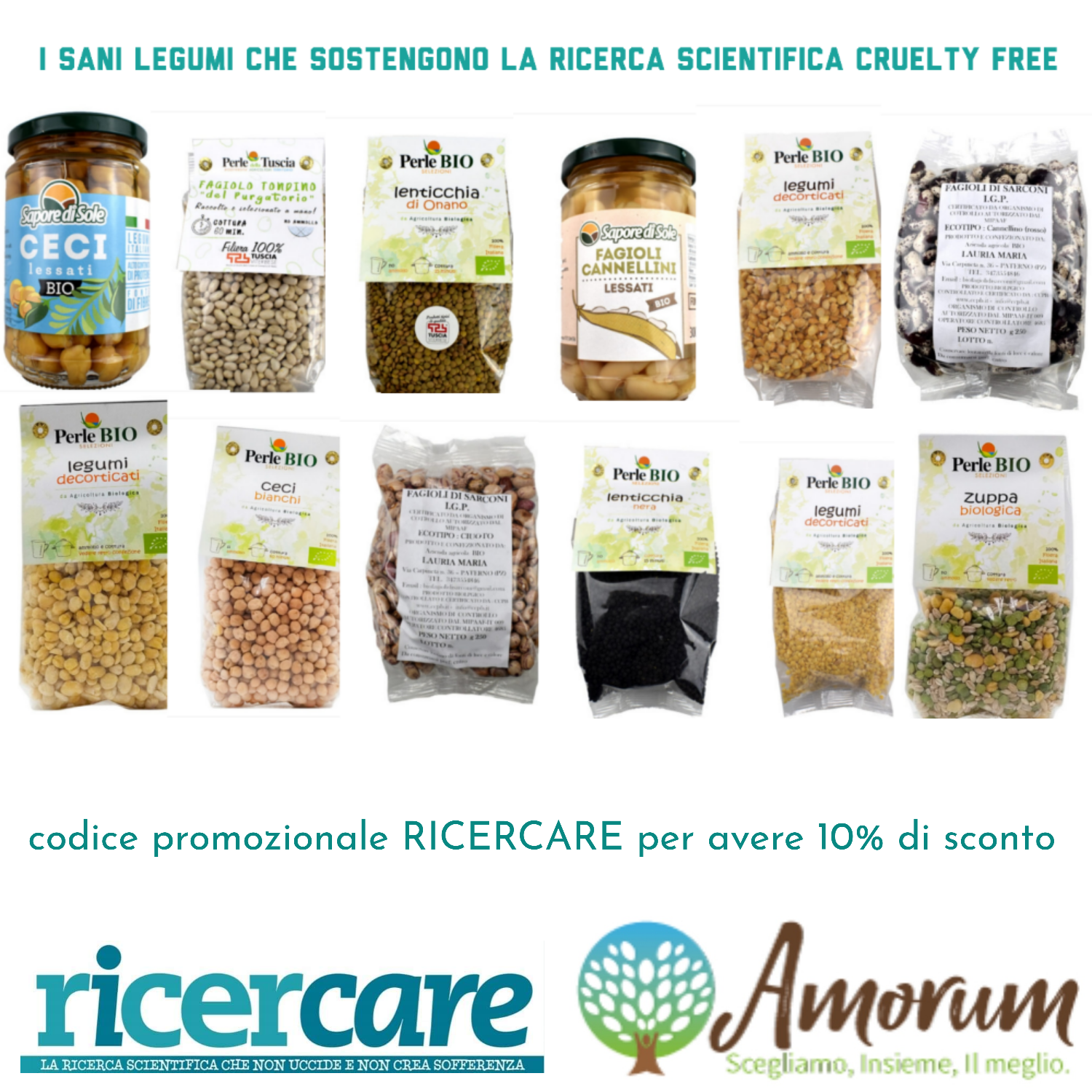 I sani legumi che sostengono la ricerca scientifica cruelty free